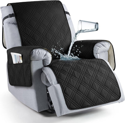 Microfiber Pet Protector for Recliner Chair, Waterproof with Side Pockets