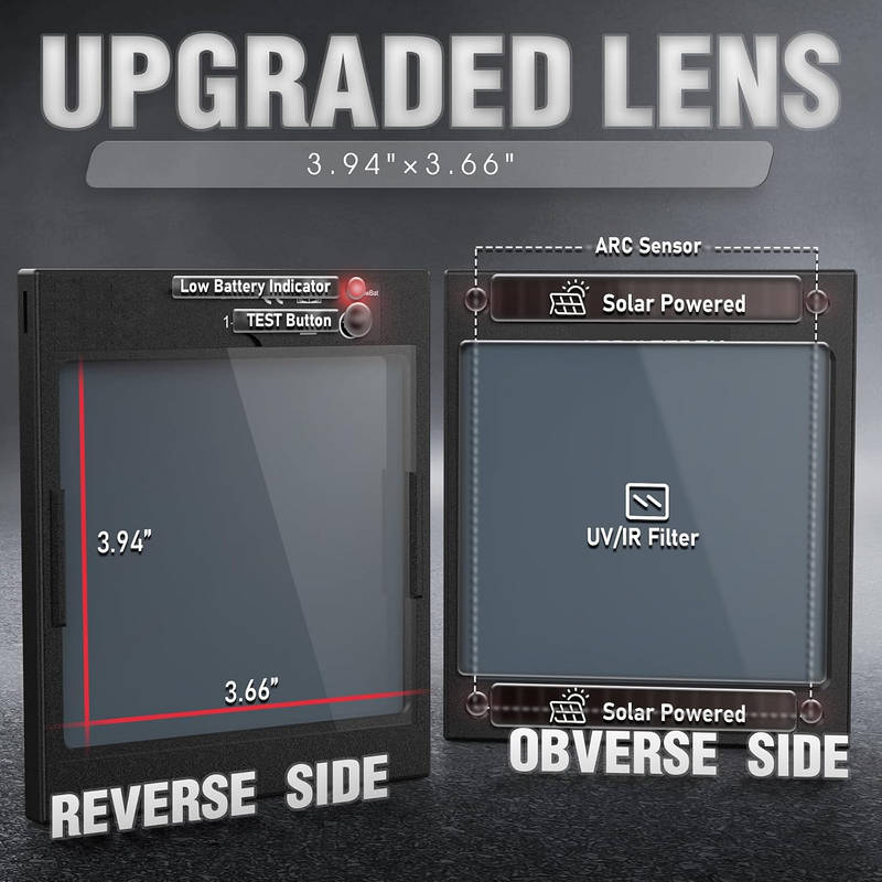 Premium Solar-Powered Welding Helmet with Enhanced Visibility
