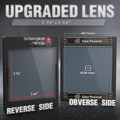 Premium Solar-Powered Welding Helmet with Enhanced Visibility