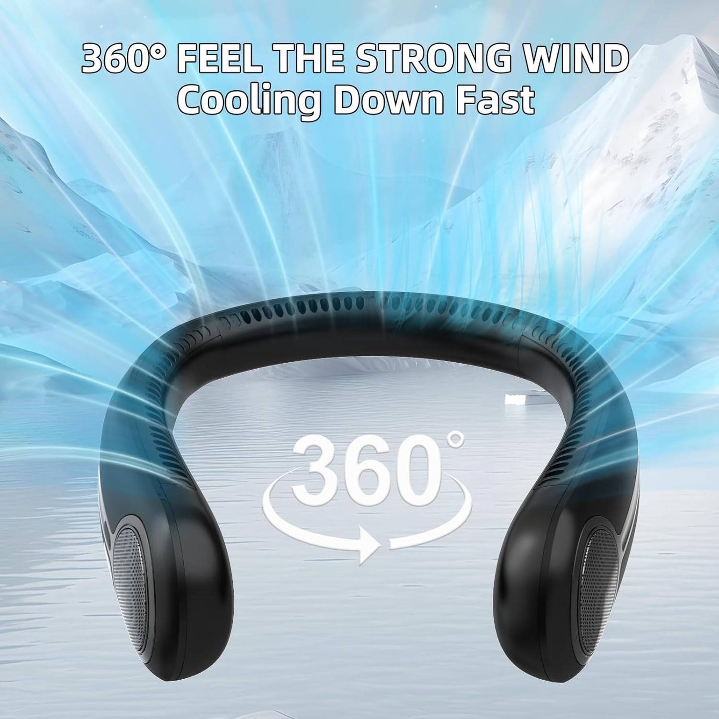 Hands-Free Personal Neck Cooler with 360° Breeze