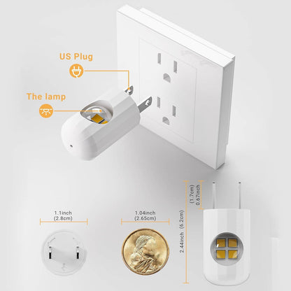 LED Night Light for Wall Socket with Dusk to Dawn Sensor, 200 Lumen 3000K