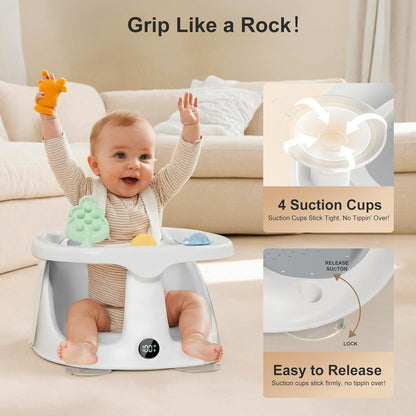 Comfortable Baby Bath Support Seat with Rinse Cup for 6 Months+