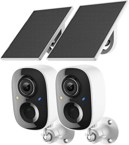 Advanced Solar-Powered Security Camera Duo for Year-Round Protection