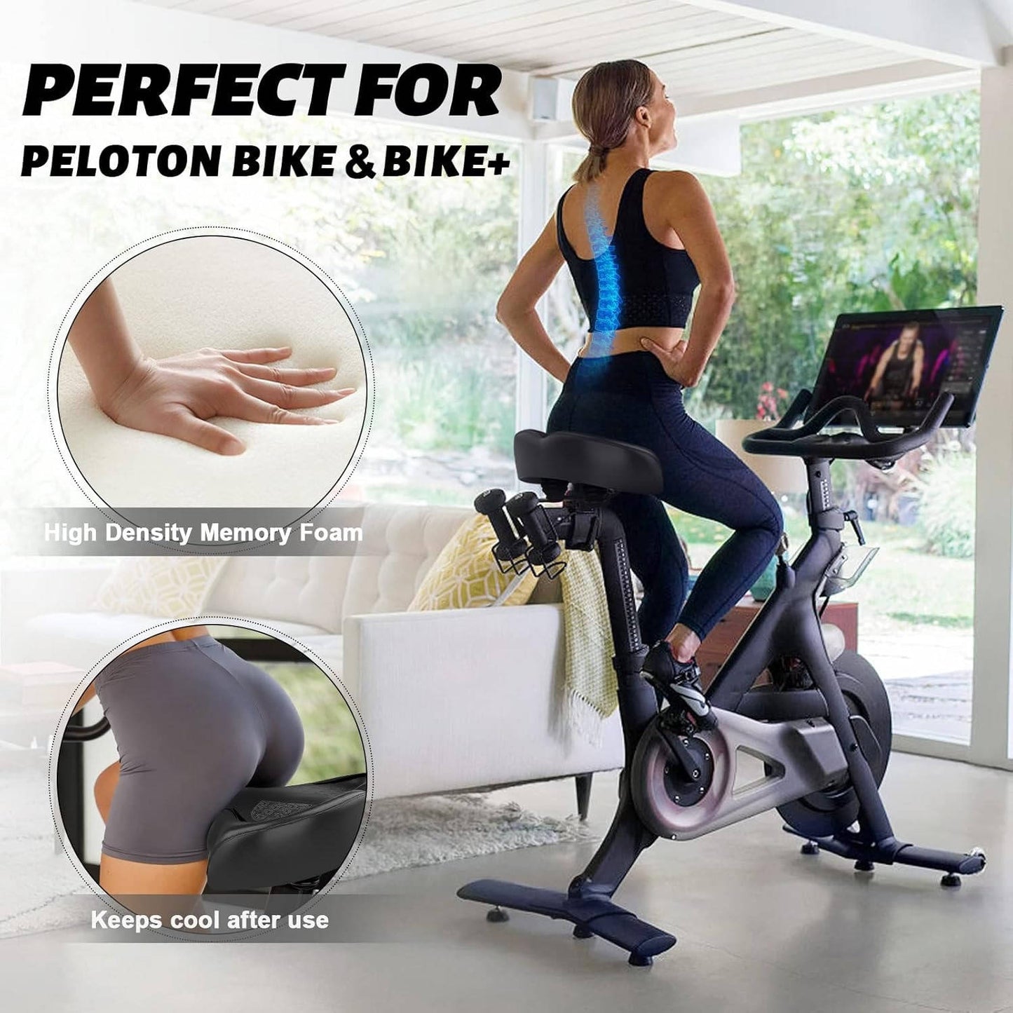 ComfortMax Oversized Bike Seat Cushion for Ultimate Riding Ease