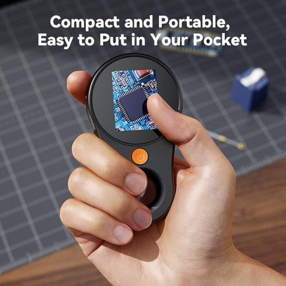 Pocket-Sized Digital Magnifier with 500X Zoom and LED Light