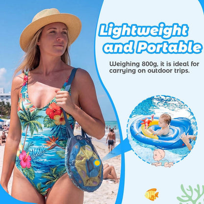 SafeSplash Baby Float with Adjustable Sunshade for Pool Fun