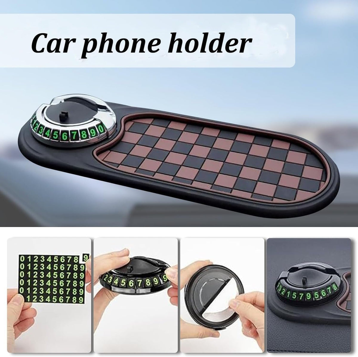 Secure Dashboard Phone Dock with Non-Slip Grip for Safe Driving