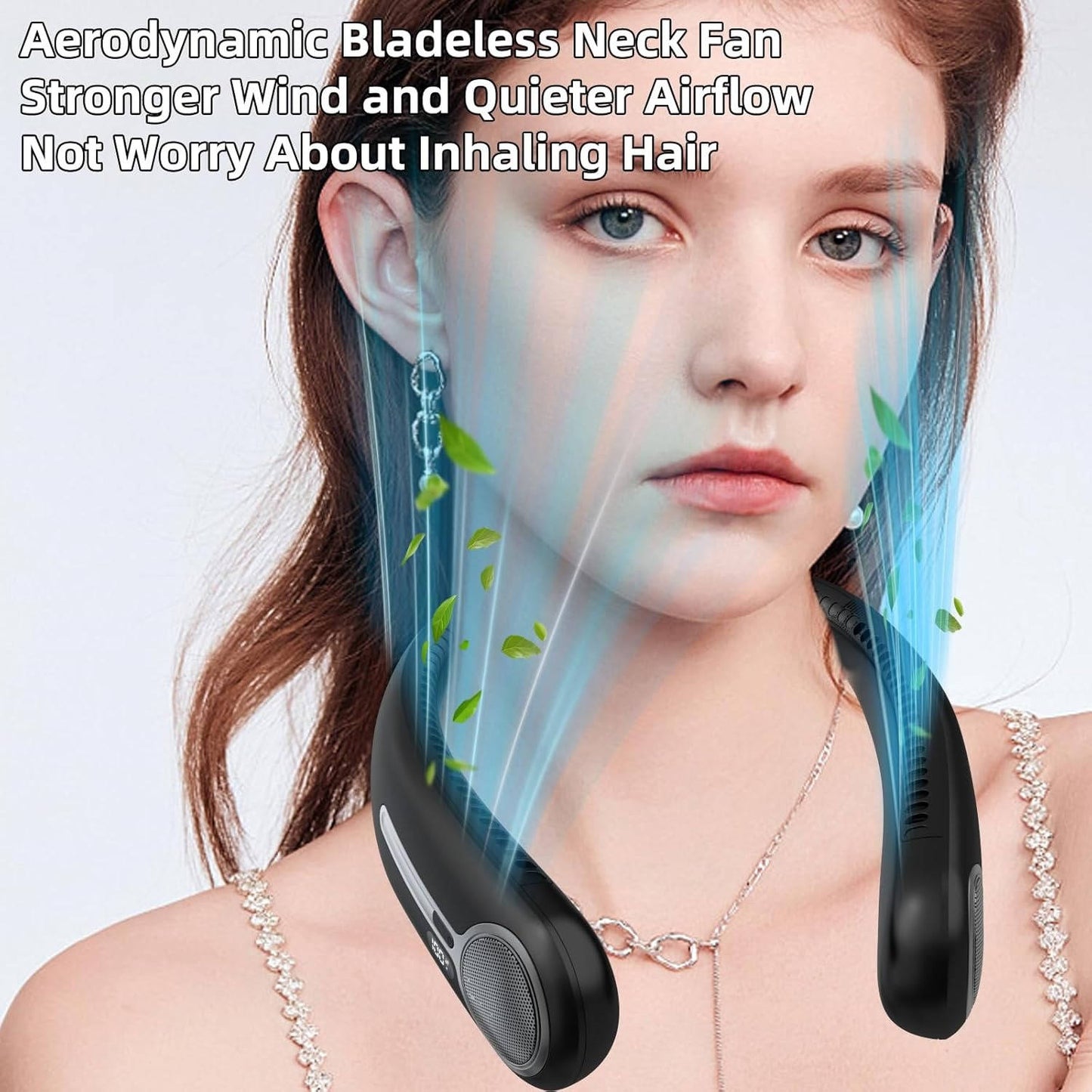 Hands-Free Personal Neck Cooler with 360° Breeze