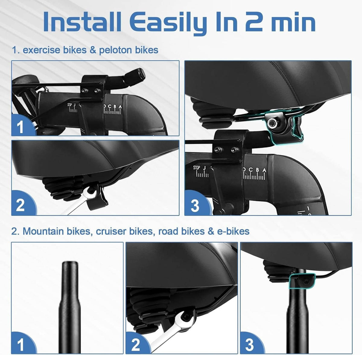 ComfortMax Oversized Bike Seat Cushion for Ultimate Riding Ease