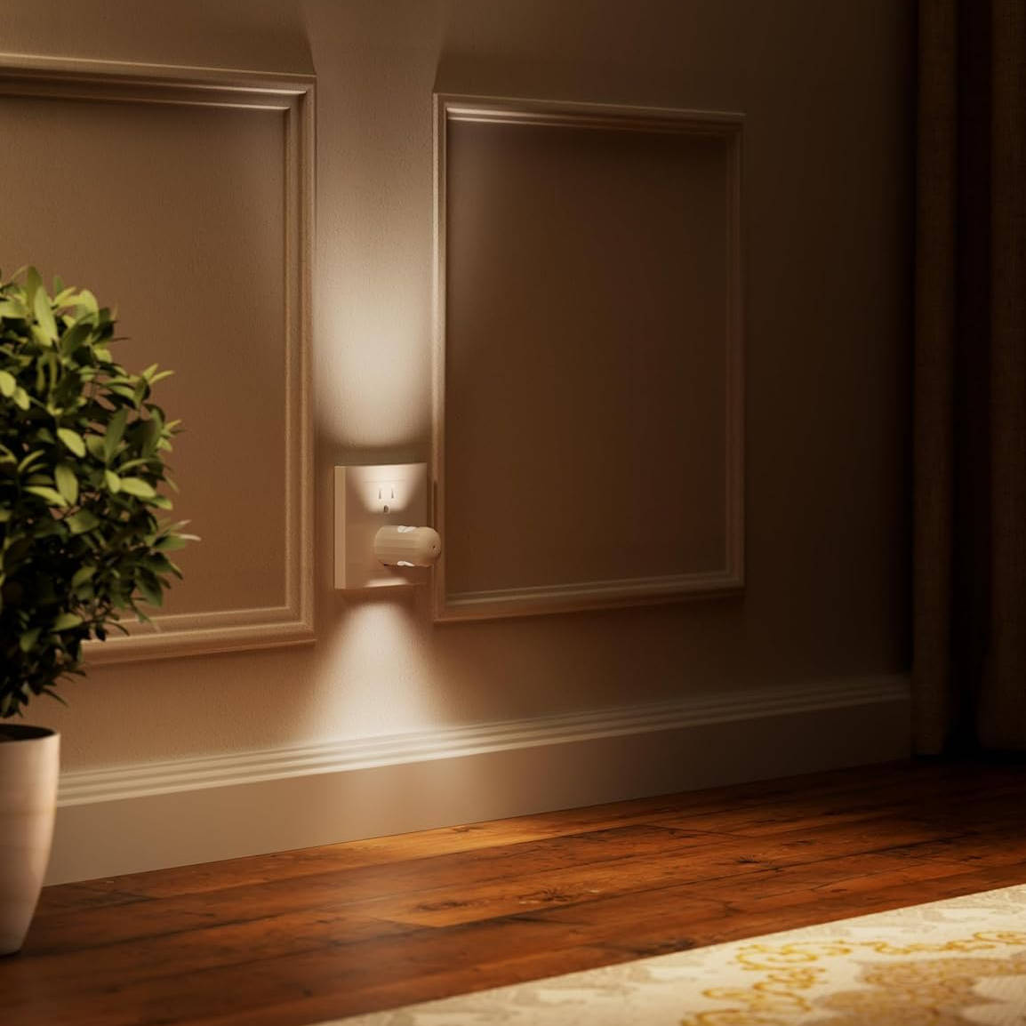 LED Night Light for Wall Socket with Dusk to Dawn Sensor, 200 Lumen 3000K
