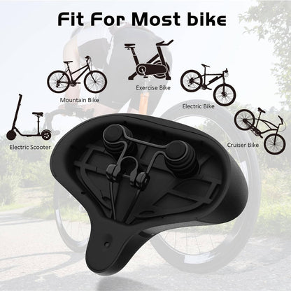 ComfortMax Oversized Bike Seat Cushion for Ultimate Riding Ease