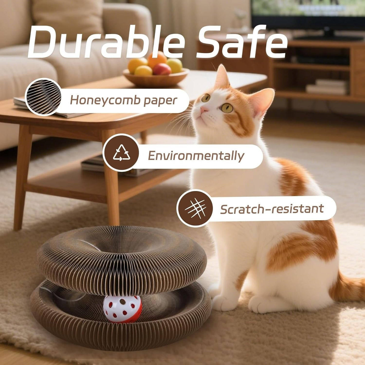 Dynamic Cat Clawing Station with Interactive Play Track