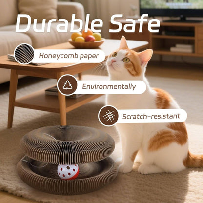 Dynamic Cat Clawing Station with Interactive Play Track