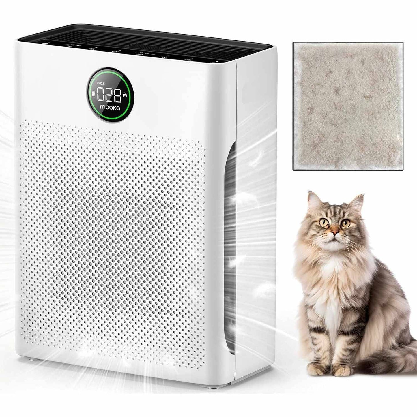 Home Air Purifier for Pets – 2200 sq. ft. Coverage with Smart Features