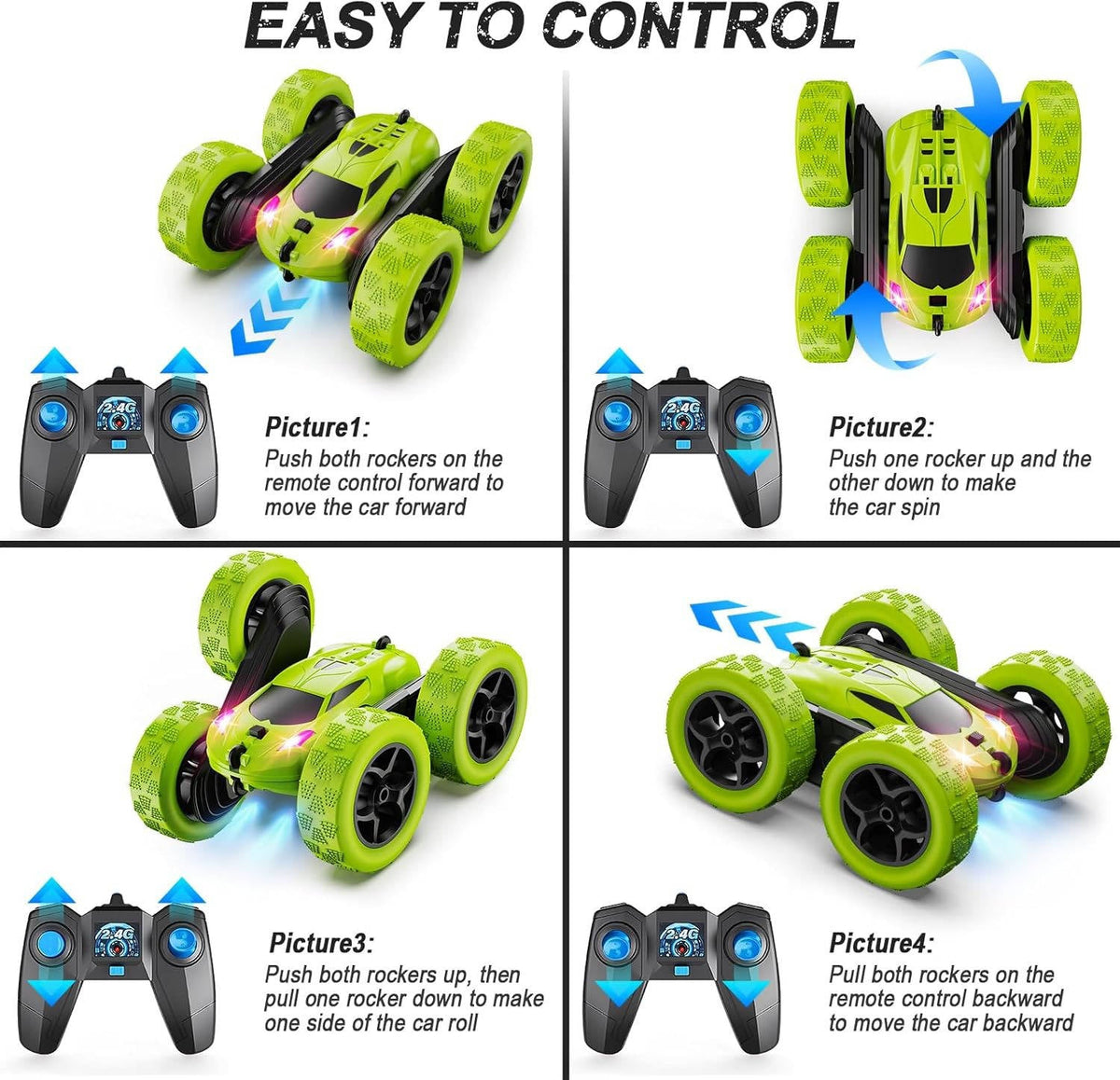 Ultimate Stunt Racer for Kids - 4WD 360° Flip Action Car