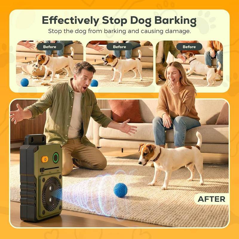Dog Harmony Ultrasonic Bark Control Device - Rechargeable & Effective