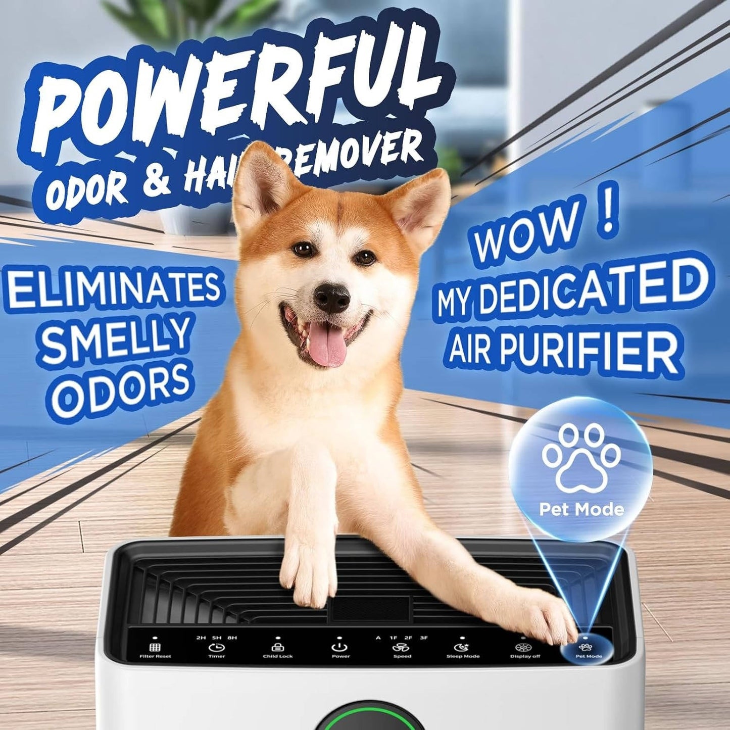 Home Air Purifier for Pets – 2200 sq. ft. Coverage with Smart Features