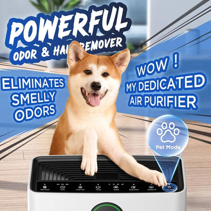Home Air Purifier for Pets – 2200 sq. ft. Coverage with Smart Features