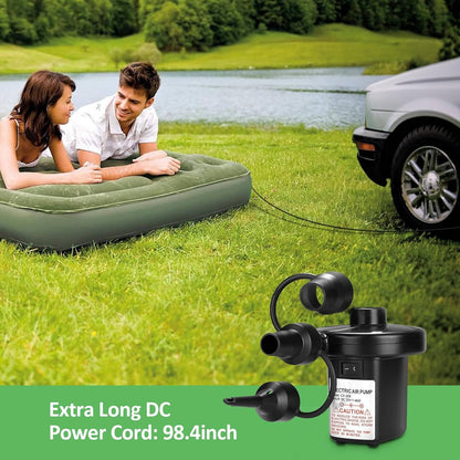 Quick Inflate Electric Pump with Versatile Nozzles for Outdoor Fun