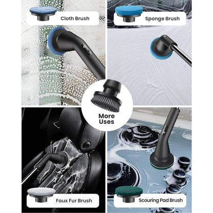 Rechargeable Power Scrub Brush with Adjustable Handle for Easy Cleaning