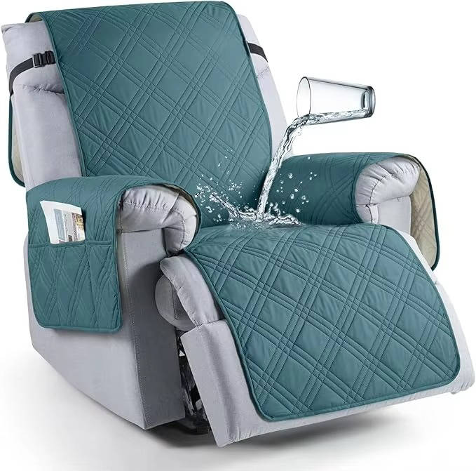 Microfiber Pet Protector for Recliner Chair, Waterproof with Side Pockets