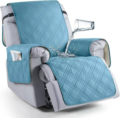 Microfiber Pet Protector for Recliner Chair, Waterproof with Side Pockets