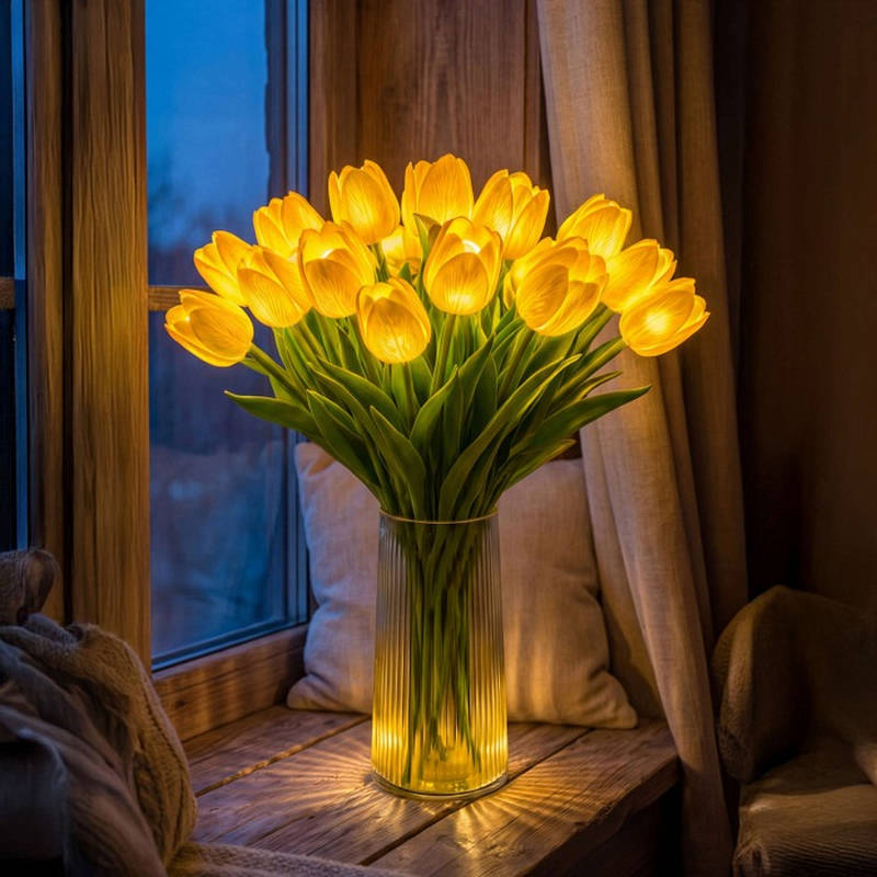 Charming Blossom LED Table Lamp - Battery Operated Floral Light