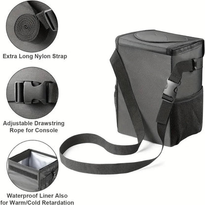 Ultimate Leak-Resistant Car Waste Bin with Storage Pockets