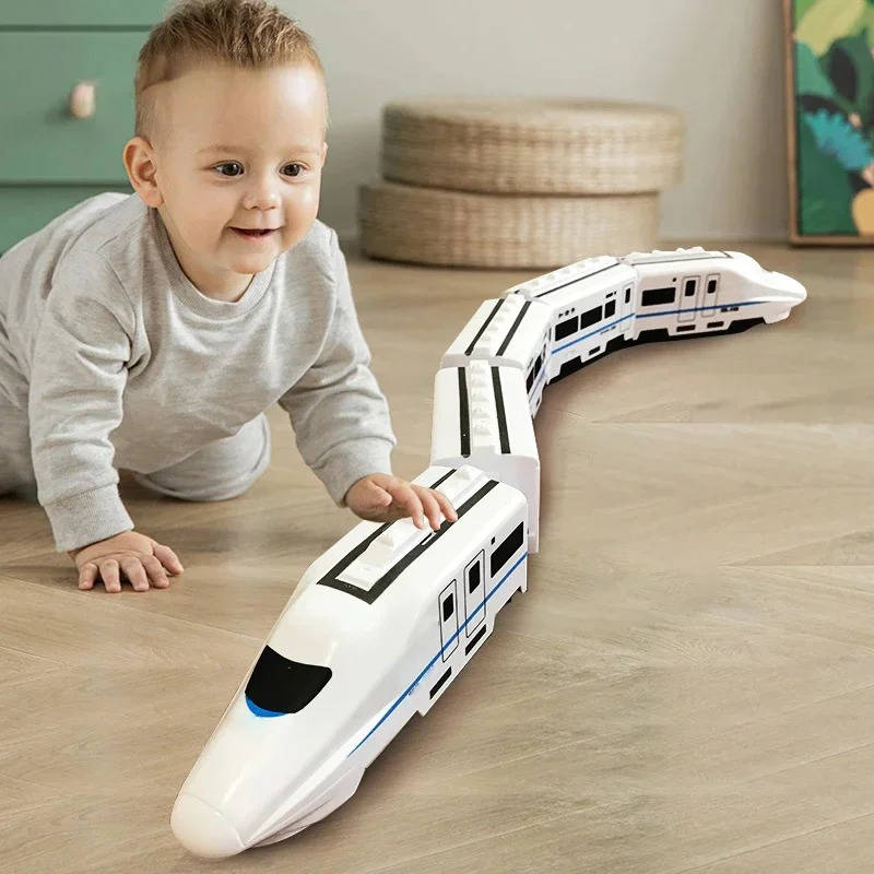 Engaging Train Set with Four Removable Cars and Vibrant Lights