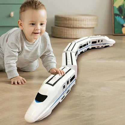 Engaging Train Set with Four Removable Cars and Vibrant Lights