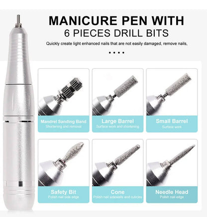 Professional Nail Care Electric Drill with 45,000 RPM Power