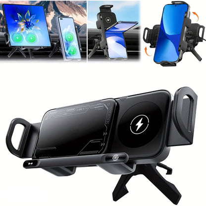 Smart Car Phone Holder with Quick Charge and Automatic Grip
