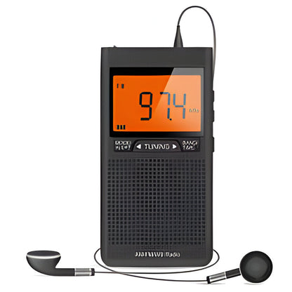 Compact Emergency Radio with Weather Alerts and Dual Alarm