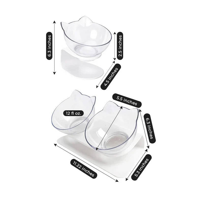 Elevated Cat Feeder for Comfortable Eating and Reduced Vomiting
