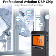 Compact Emergency Radio with Weather Alerts and Dual Alarm