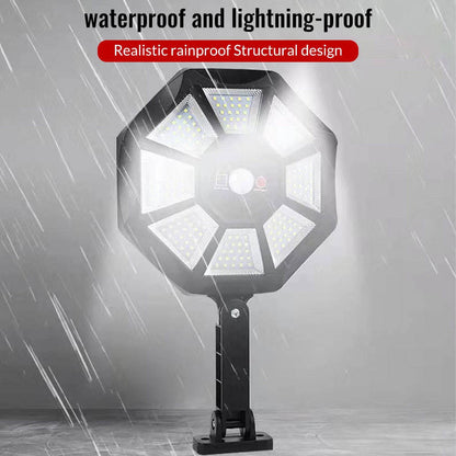 All-Weather Solar Motion-Activated Floodlight with 168 LEDs