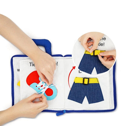 Interactive Fabric Playbook with Textures and Shapes for Infants