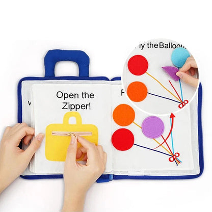 Interactive Fabric Playbook with Textures and Shapes for Infants
