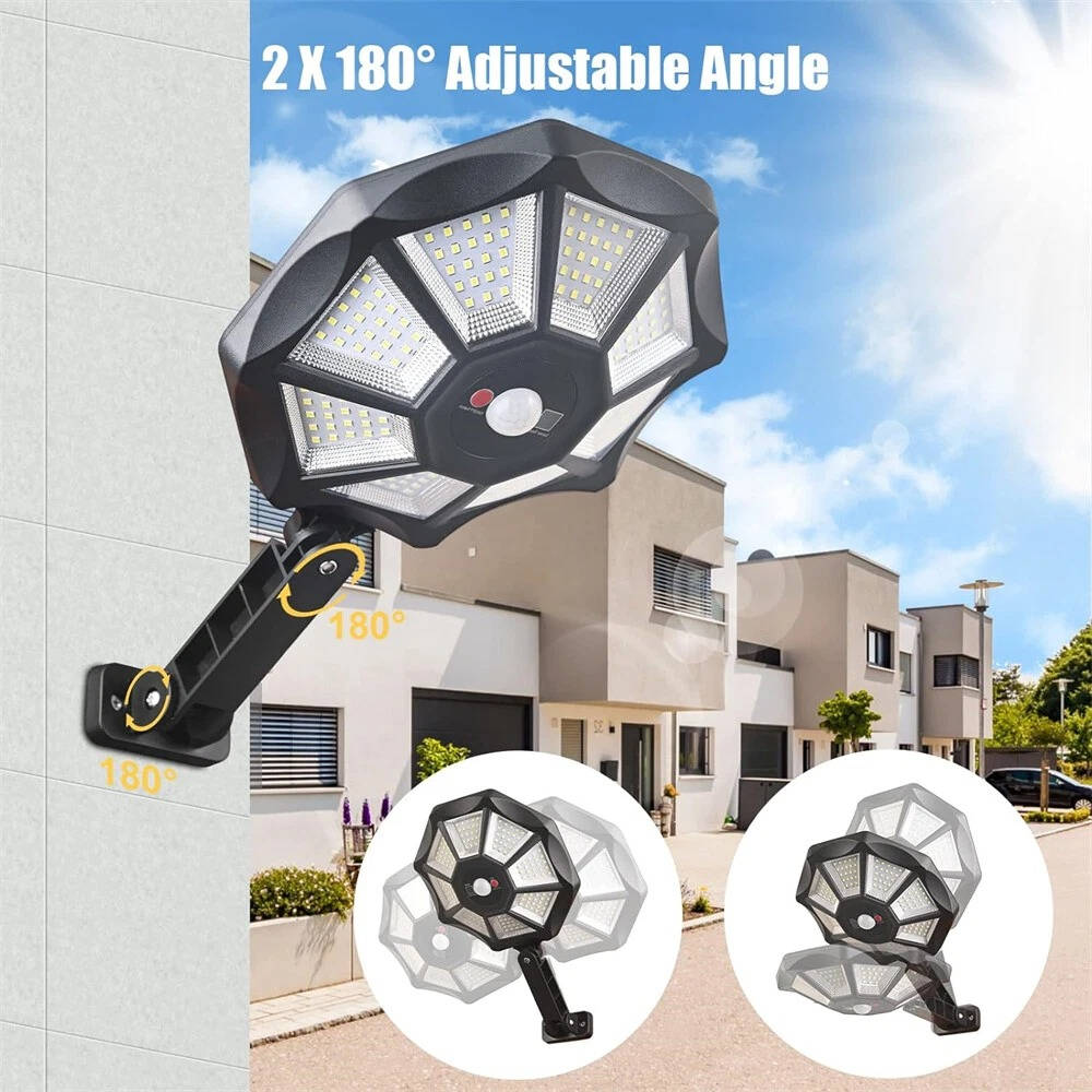 All-Weather Solar Motion-Activated Floodlight with 168 LEDs