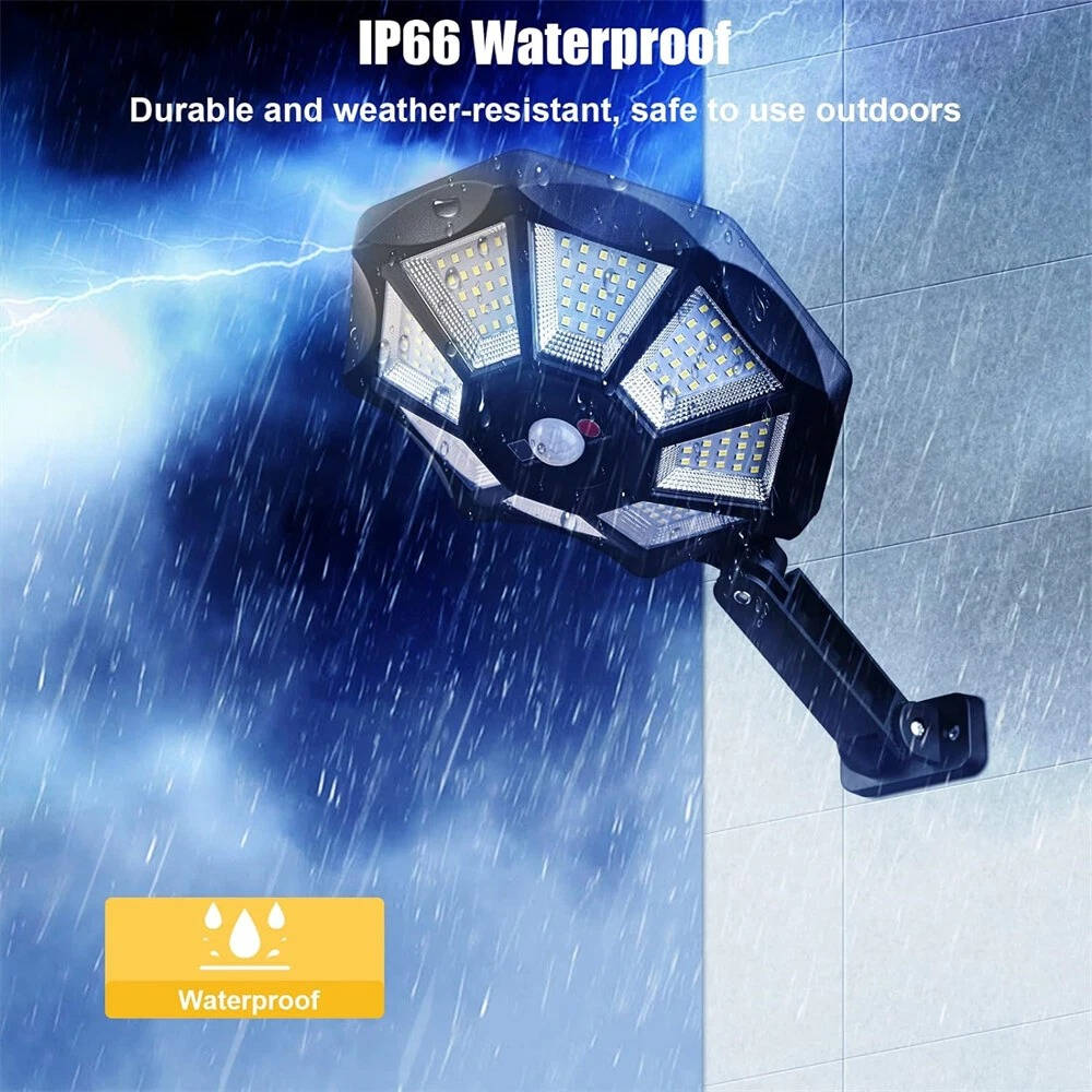 All-Weather Solar Motion-Activated Floodlight with 168 LEDs