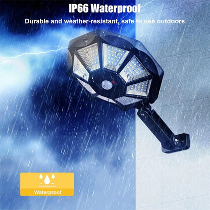 All-Weather Solar Motion-Activated Floodlight with 168 LEDs