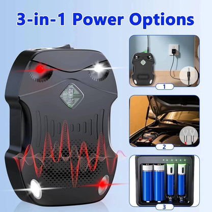2 Pack Smart Ultrasonic Automotive Pest Deterrent for Engine Defense