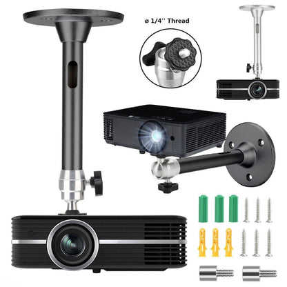 Ceiling Mount Kit for Projectors – Aluminum Bracket with 360° Tilt, Supports 11 lb