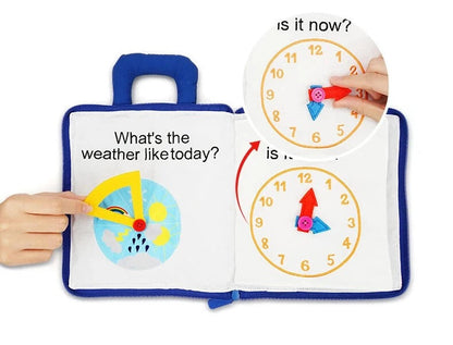 Interactive Fabric Playbook with Textures and Shapes for Infants