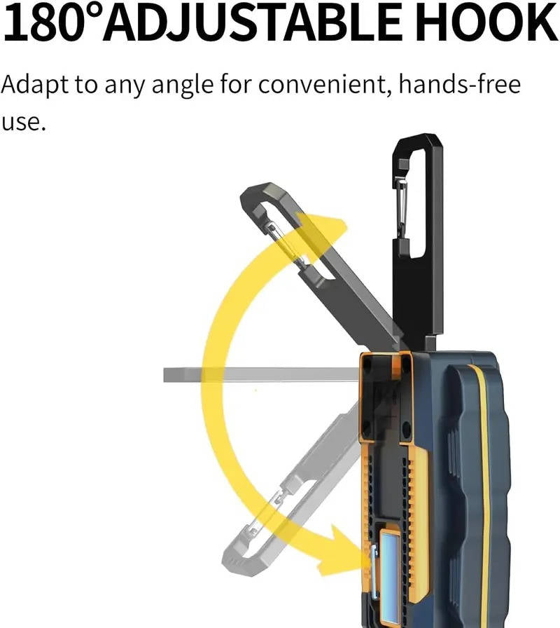 Versatile 1000 Lumen LED Work Light with Rechargeable Battery