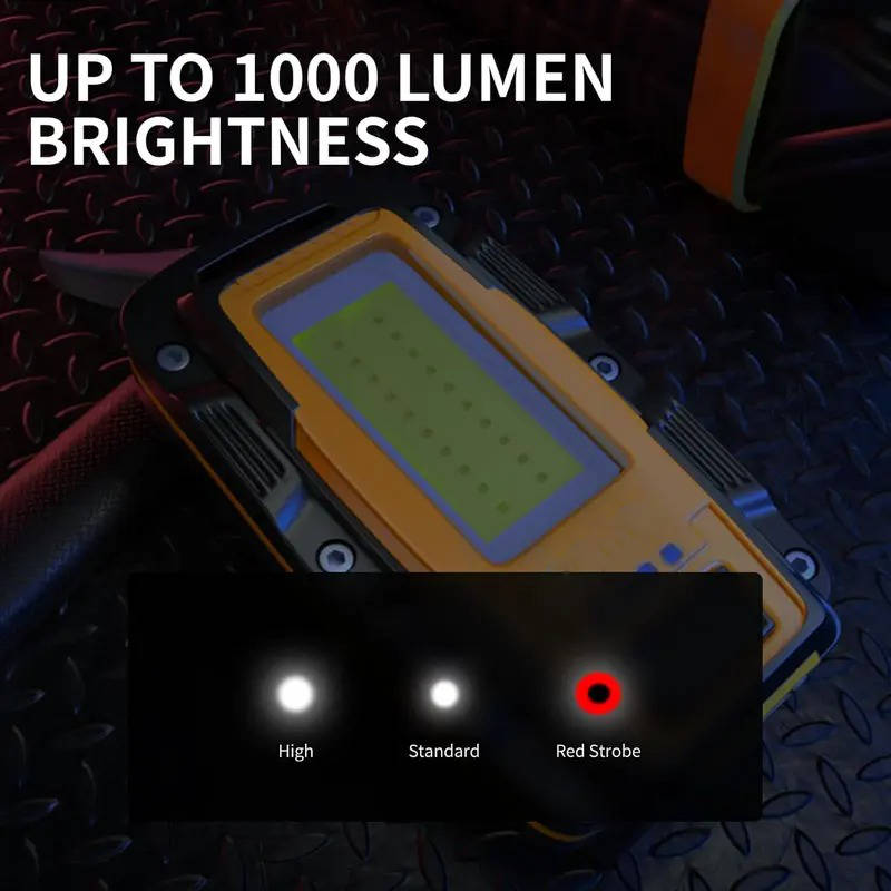 Versatile 1000 Lumen LED Work Light with Rechargeable Battery