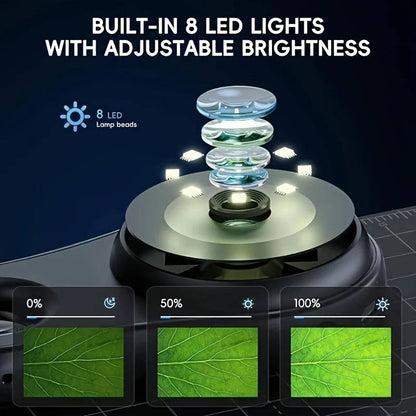 Pocket-Sized Digital Magnifier with 500X Zoom and LED Light