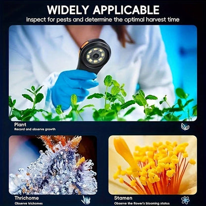 Pocket-Sized Digital Magnifier with 500X Zoom and LED Light