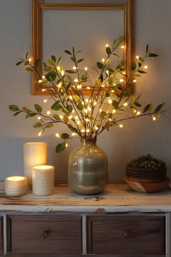 Illuminated Floral Branches with LED Lights