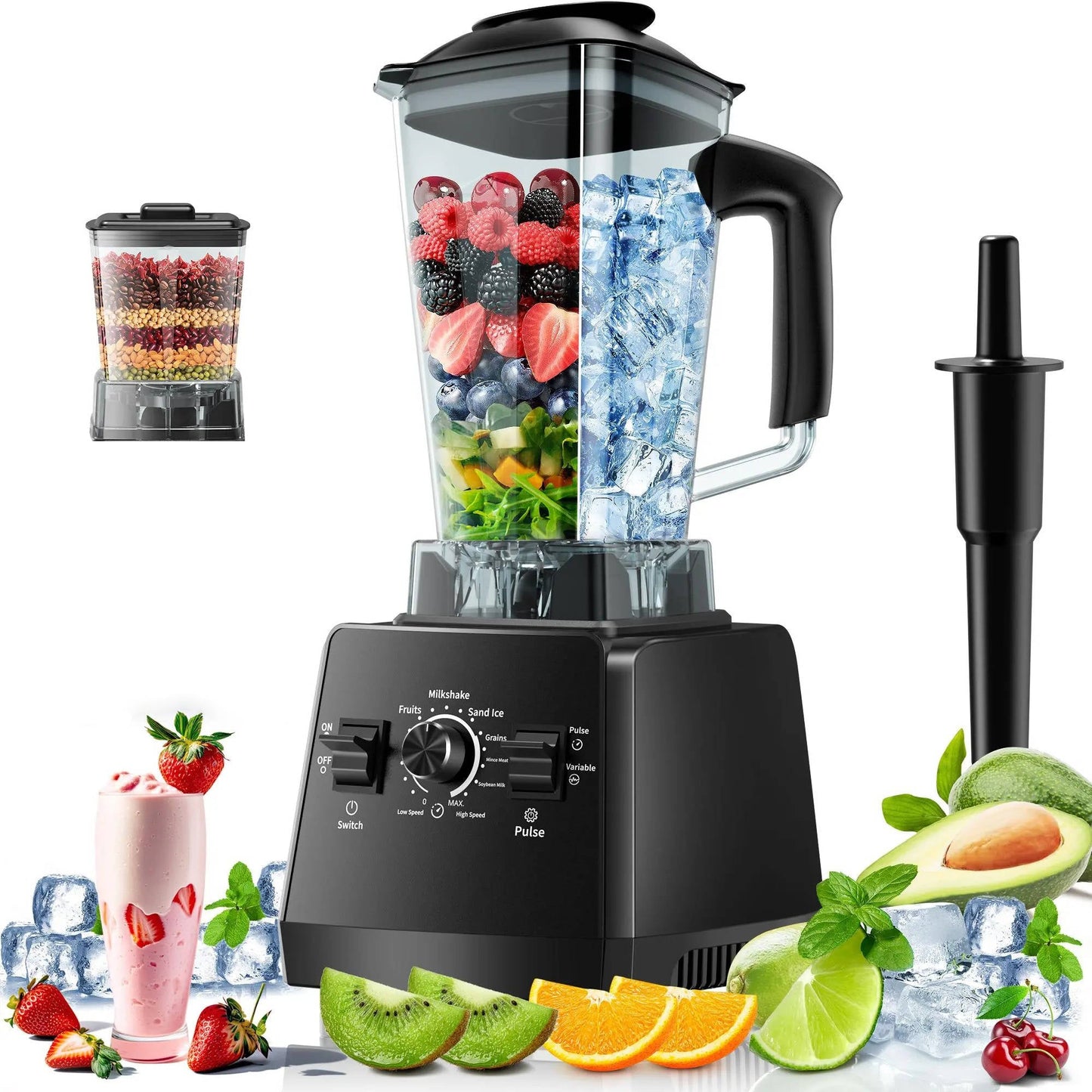 Versatile Kitchen Blender and Grinder with 68oz Container